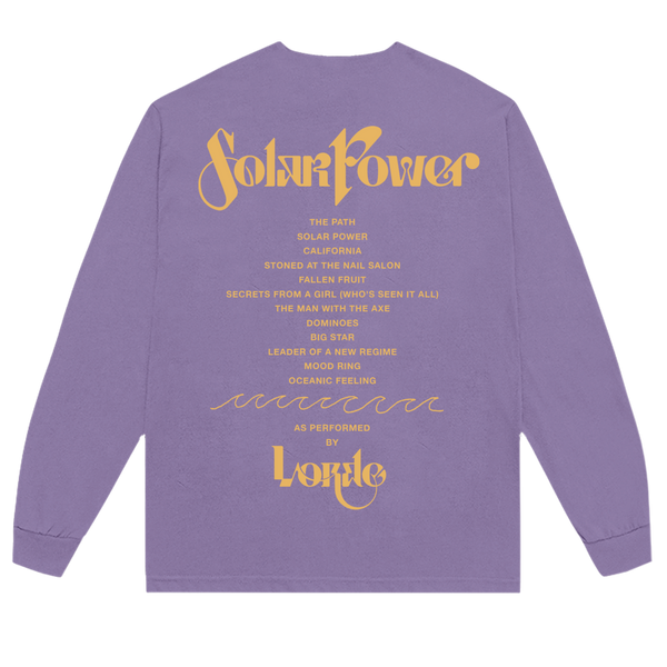 SOLAR POWER TRACKLIST LONGSLEEVE T-SHIRT I